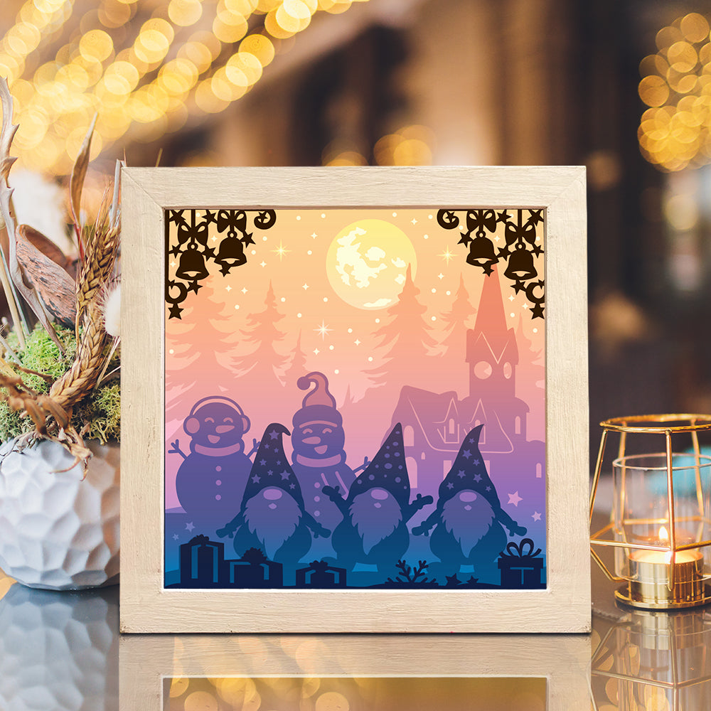 Christmas Gnome 1 – 3D Lightbox SVG File for Cricut & Silhouette