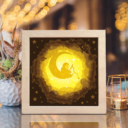 Spaceman Cosmonaut – 3D Lightbox SVG File for Cricut & Silhouette