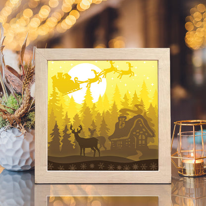 Santa Cabin 2 – 3D Lightbox SVG File for Cricut & Silhouette