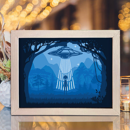 UFO 1 – 3D Lightbox SVG File for Cricut & Silhouette