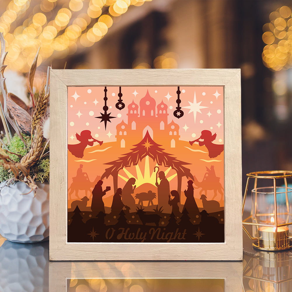 Nativity Scene 4 – 3D Lightbox SVG File for Cricut & Silhouette