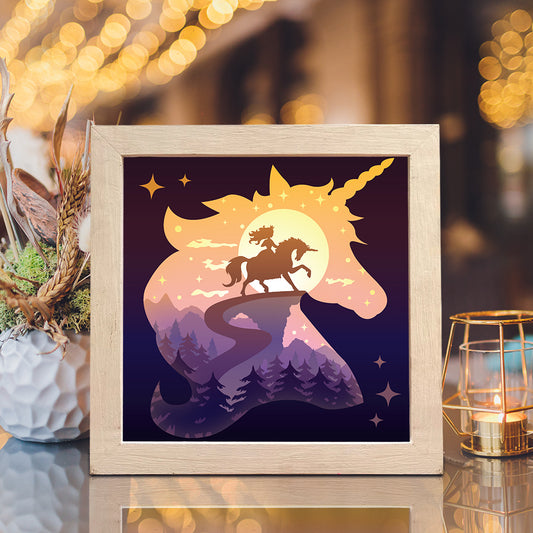 Unicorn 2 - 3D Animal Papercut Lightbox File - Cricut File - VEKTOR KRAFT