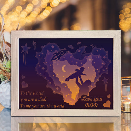 Happy Father's Day 4 - 3D Father Papercut Lightbox File - Cricut File - VEKTOR KRAFT