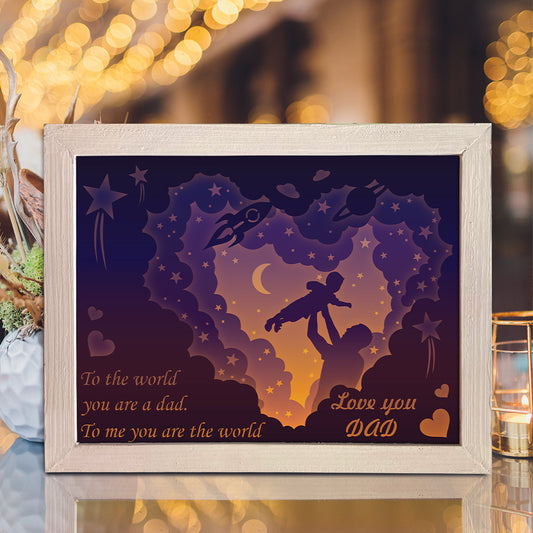 Happy Father's Day 4 - 3D Father Papercut Lightbox File - Cricut File - VEKTOR KRAFT
