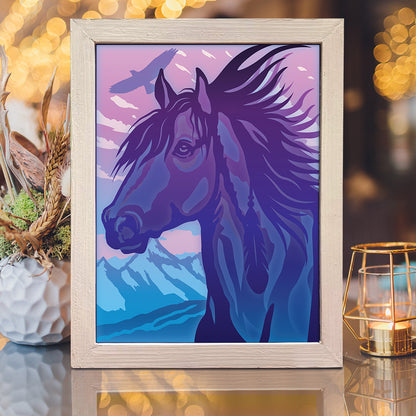 Horse Portrait – 3D Lightbox SVG File for Cricut & Silhouette