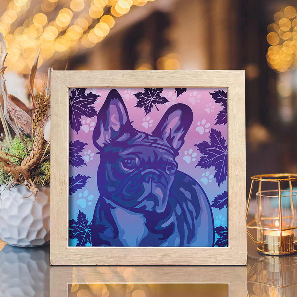 French Bulldog – 3D Lightbox SVG File for Cricut & Silhouette