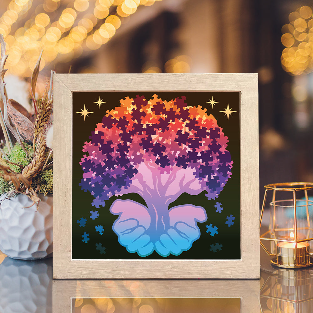 Autism 2 – 3D Lightbox SVG File for Cricut & Silhouette