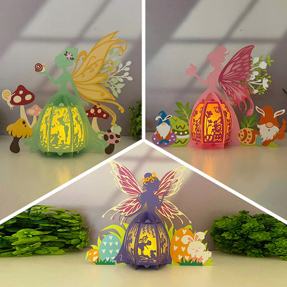 Pack 3 Fairy Easter- 3D Easter Paper Lantern File  - Cricut File  - VEKTOR KRAFT
