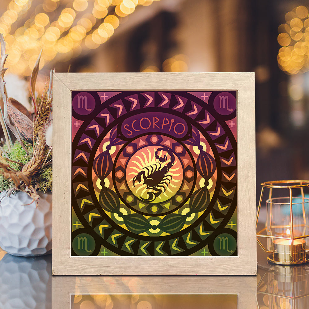 Scorpio – 3D Lightbox SVG File for Cricut & Silhouette