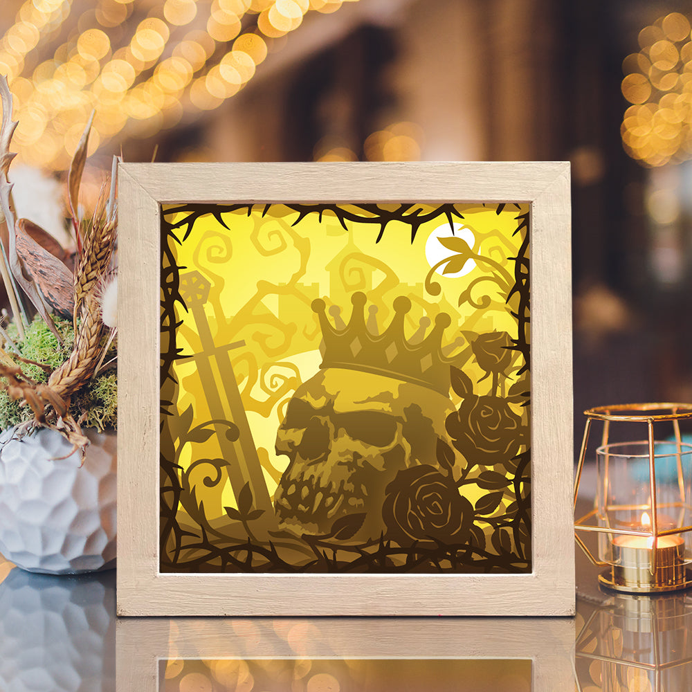 Bone King – 3D Lightbox SVG File for Cricut & Silhouette