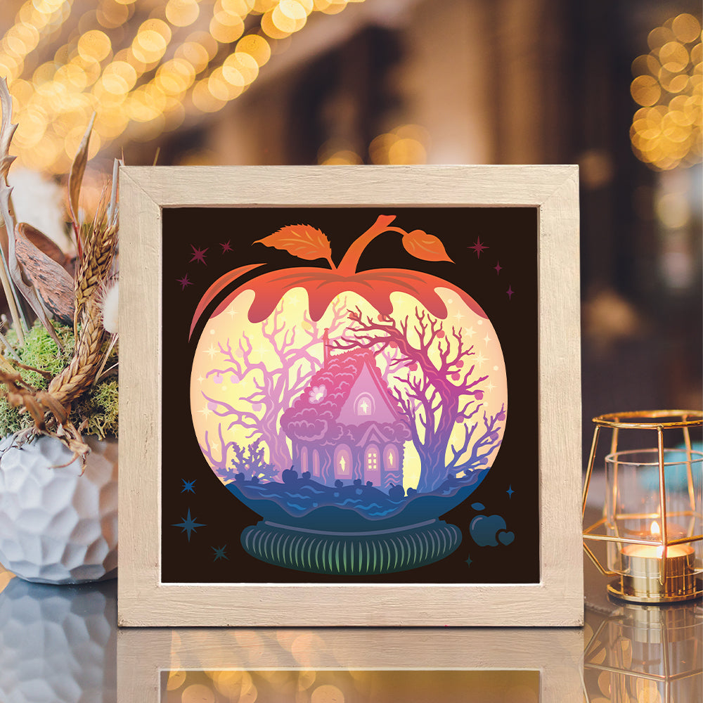 Apple – 3D Lightbox SVG File for Cricut & Silhouette