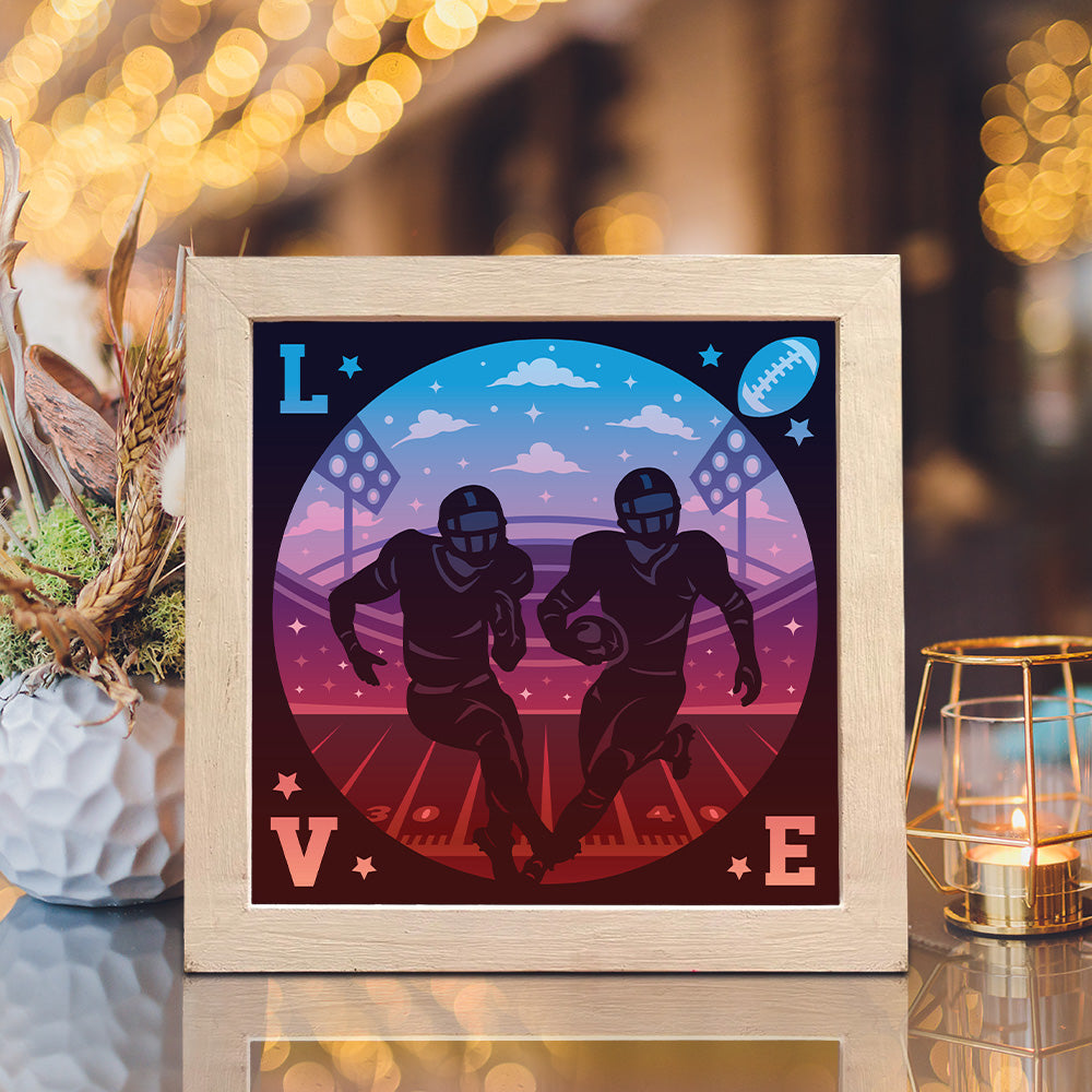 Rugby – 3D Lightbox SVG File for Cricut & Silhouette
