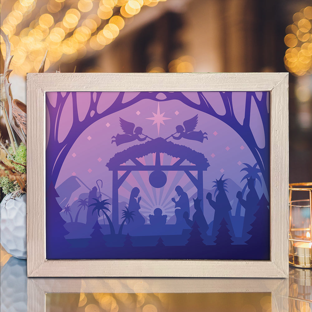 Merry Christmas 14 – 3D Lightbox SVG File for Cricut & Silhouette