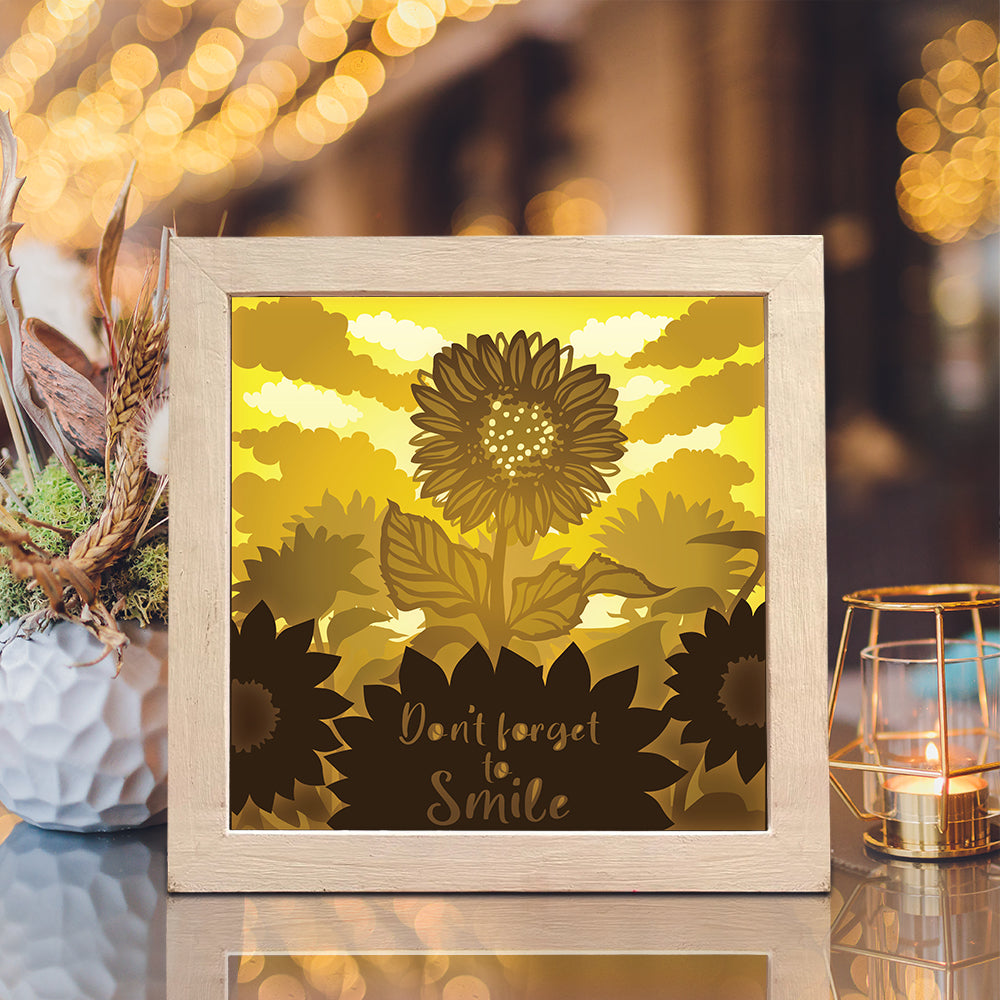 Sunflower 1 – 3D Lightbox SVG File for Cricut & Silhouette