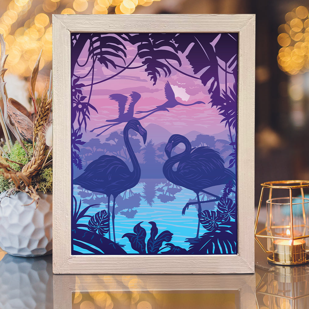 Flamingo 1 – 3D Lightbox SVG File for Cricut & Silhouette