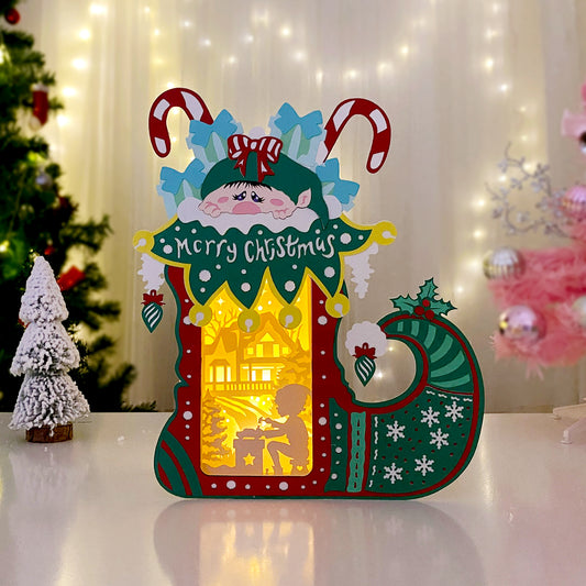 Elf Heel – 3D Box SVG File for Cricut & Silhouette