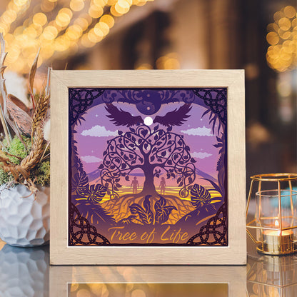 Tree of Life Square – 3D Lightbox SVG File for Cricut & Silhouette