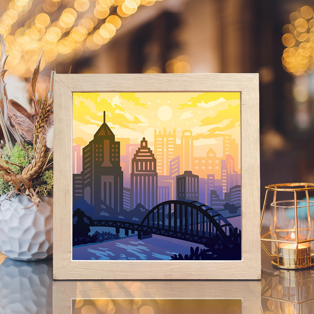 Pittsburgh – 3D Lightbox SVG File for Cricut & Silhouette