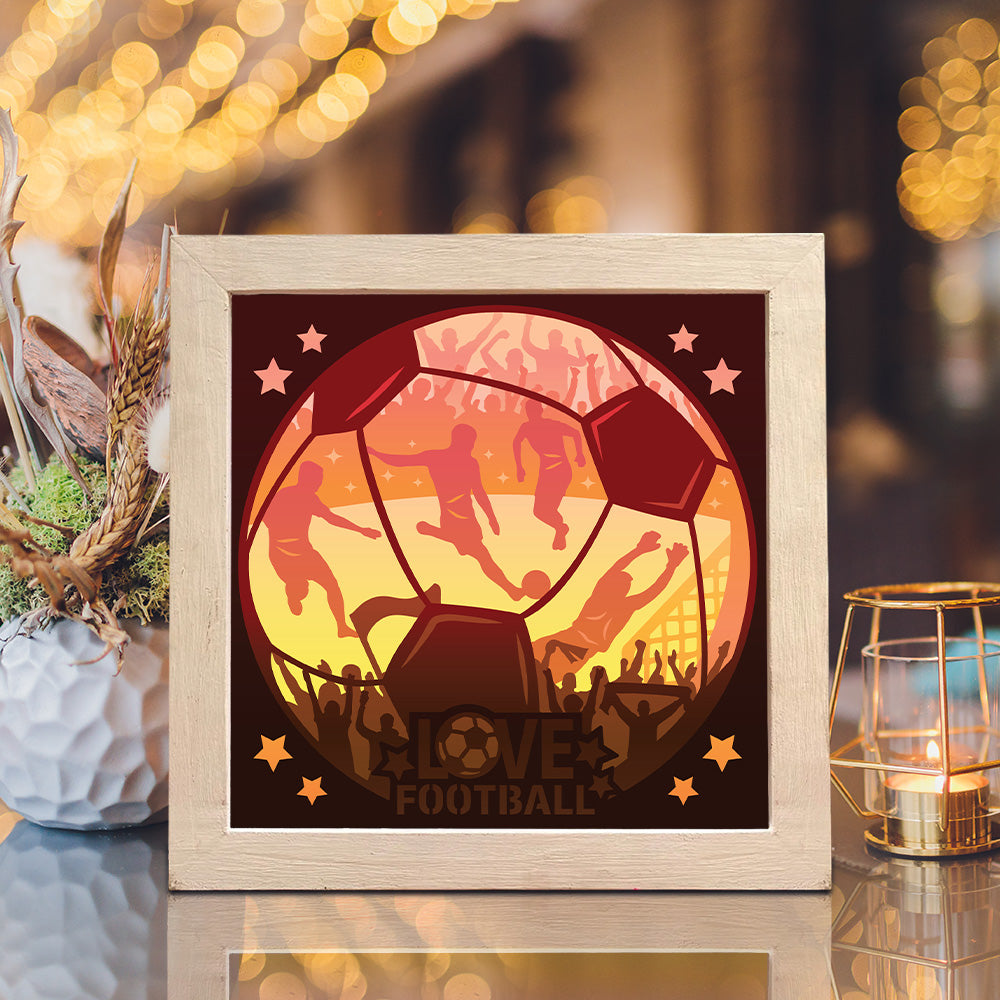 Football – 3D Lightbox SVG File for Cricut & Silhouette