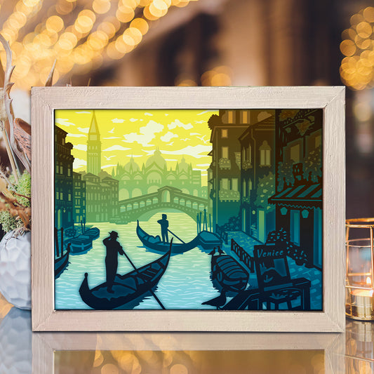 Venice - 3D Landscape Papercut Lightbox File - Cricut File - VEKTOR KRAFT