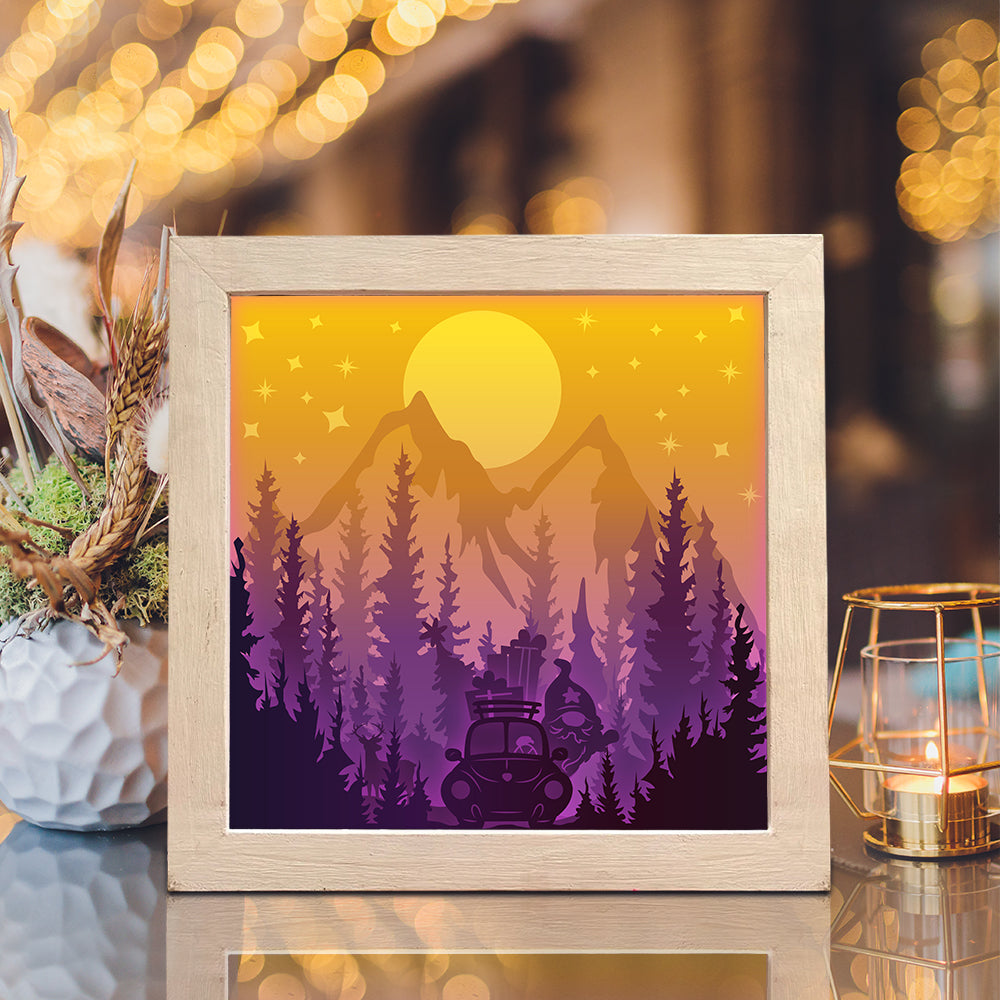 Christmas Gnome 2 – 3D Lightbox SVG File for Cricut & Silhouette