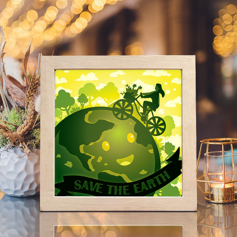 Earth Day 2 – 3D Lightbox SVG File for Cricut & Silhouette