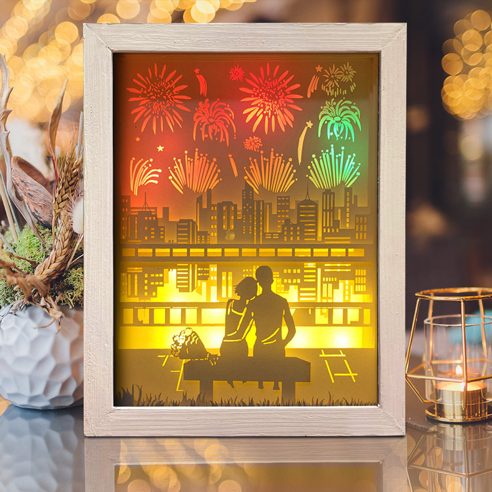 Firework – 3D Lightbox SVG File for Cricut & Silhouette