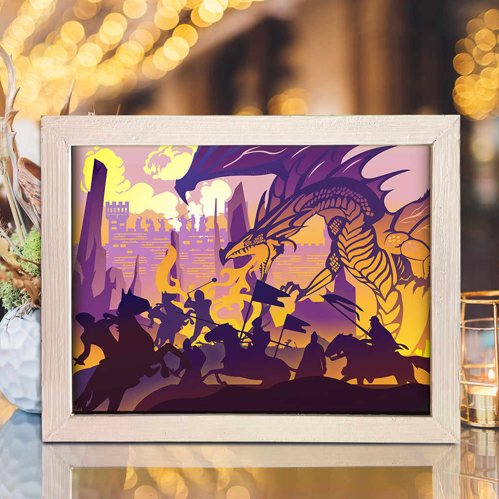 Dragon 1 – 3D Lightbox SVG File for Cricut & Silhouette