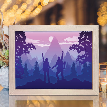 Hike A Mountain 2 – 3D Lightbox SVG File for Cricut & Silhouette