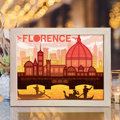 Florence Italy – 3D Lightbox SVG File for Cricut & Silhouette