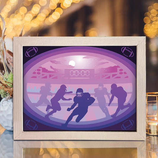 American Football 1 – 3D Lightbox SVG File for Cricut & Silhouette
