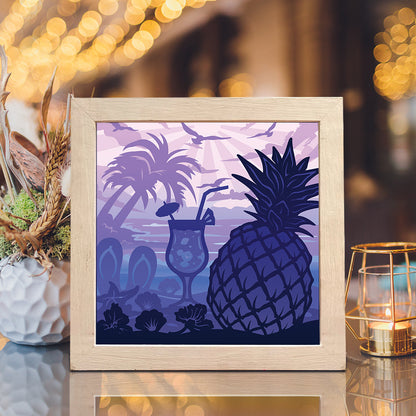 Pineapple – 3D Lightbox SVG File for Cricut & Silhouette