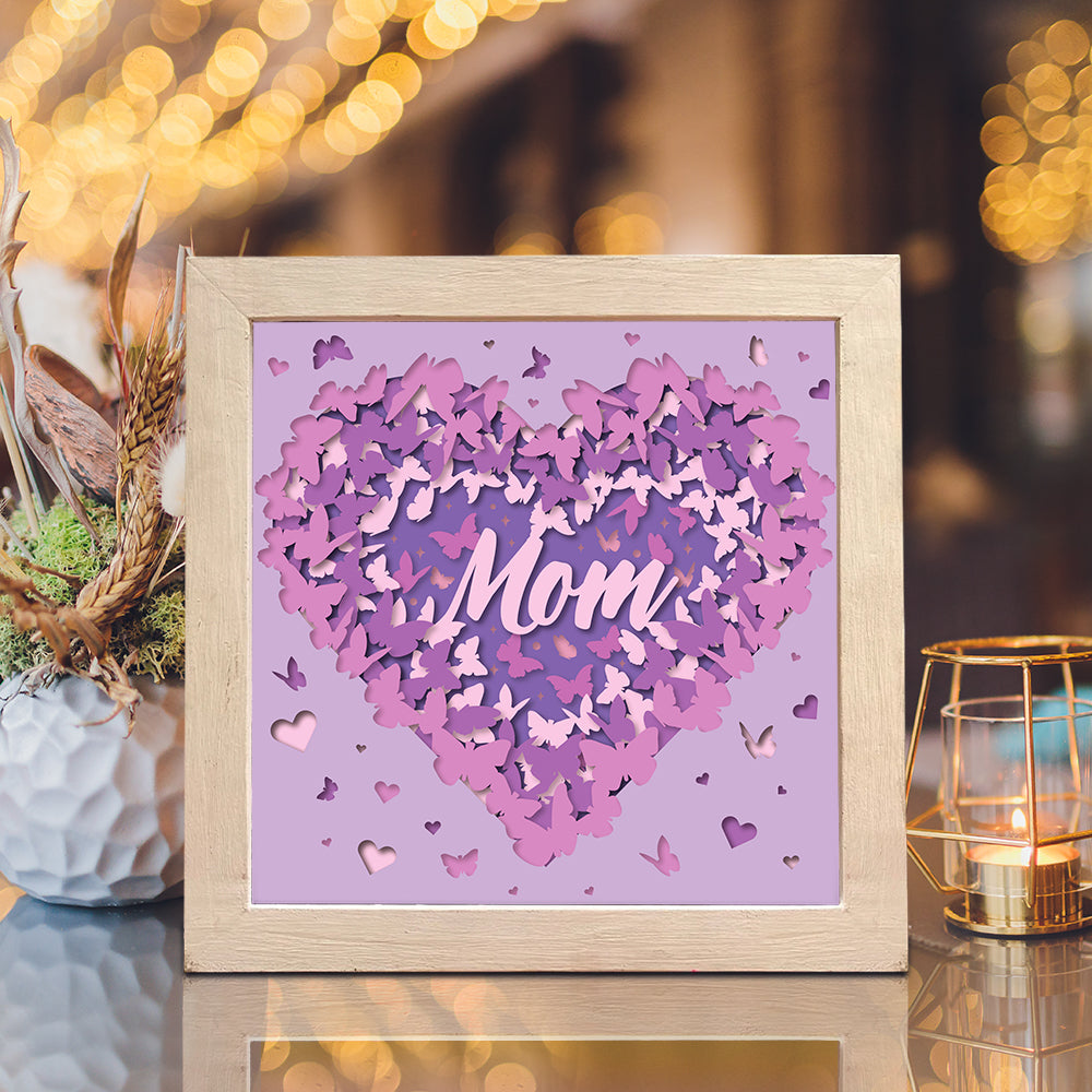 Butterfly Mom – 3D Shadow Box SVG File for Cricut & Silhouette