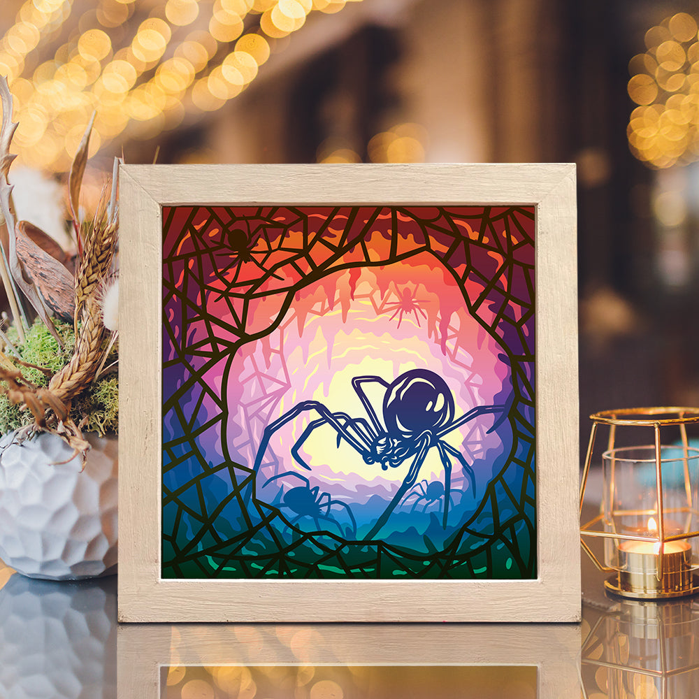 Spider – 3D Lightbox SVG File for Cricut & Silhouette