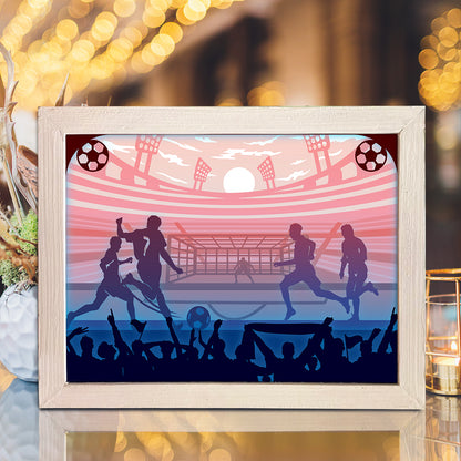 Soccer – 3D Lightbox SVG File for Cricut & Silhouette