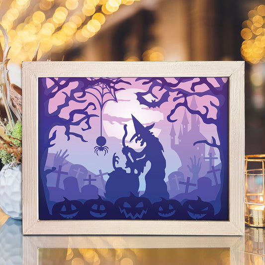 Halloween 2 - 3D Halloween Papercut Lightbox File - Cricut File - VEKTOR KRAFT