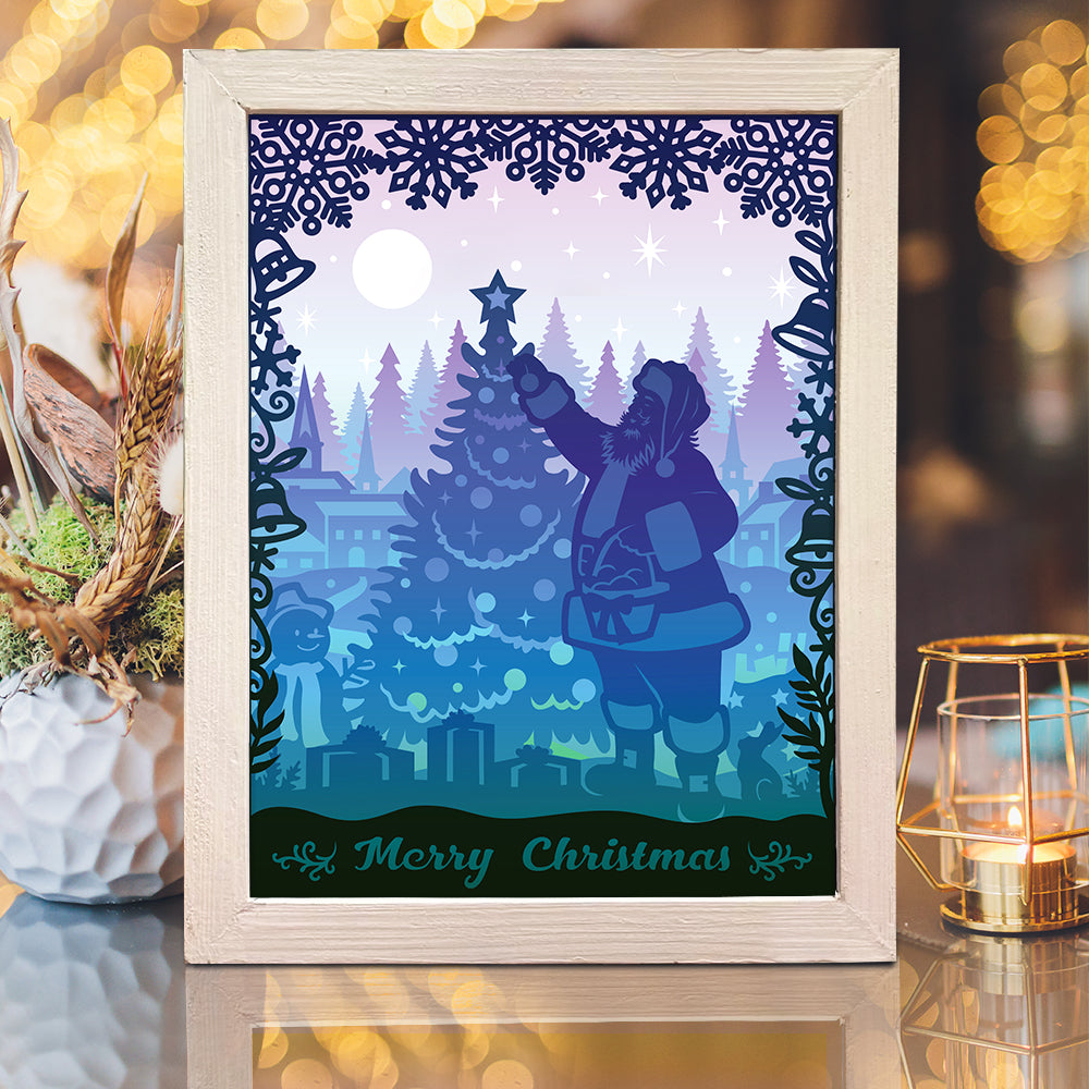Santa Claus 3 – 3D Lightbox SVG File for Cricut & Silhouette