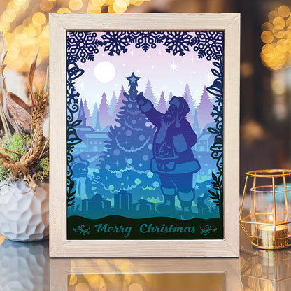Santa Claus 3 – 3D Lightbox SVG File for Cricut & Silhouette