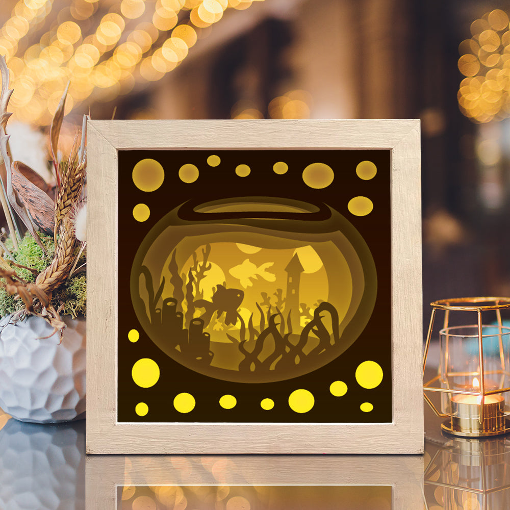 Aquarium – 3D Lightbox SVG File for Cricut & Silhouette