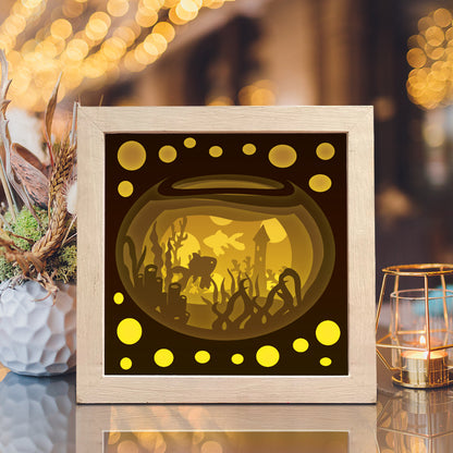 Aquarium – 3D Lightbox SVG File for Cricut & Silhouette
