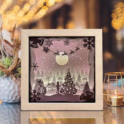 Santa Cabin 1 – 3D Lightbox SVG File for Cricut & Silhouette