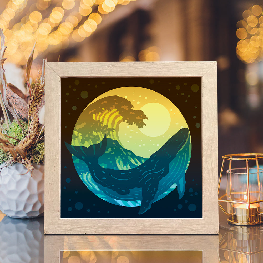 Whale 4 – 3D Lightbox SVG File for Cricut & Silhouette