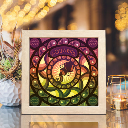Aquarius – 3D Lightbox SVG File for Cricut & Silhouette