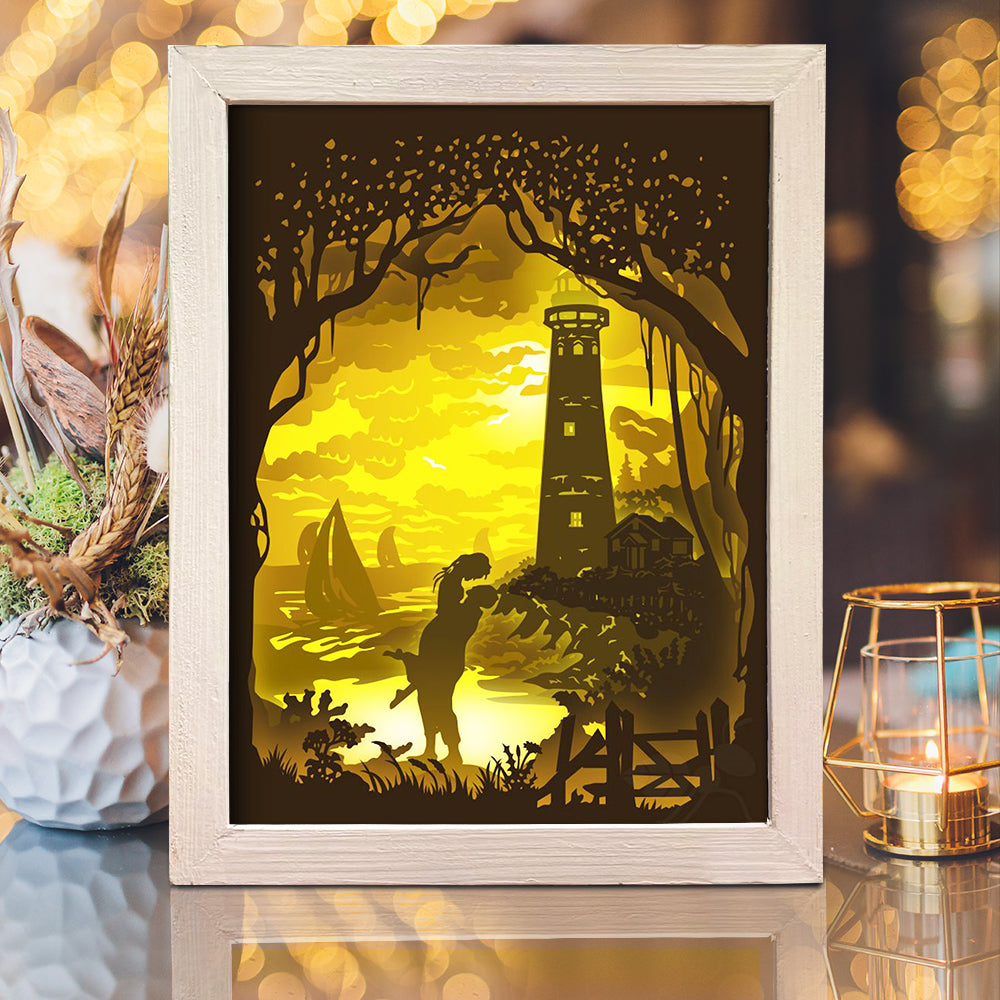 Lighthouse 3 – 3D Lightbox SVG File for Cricut & Silhouette