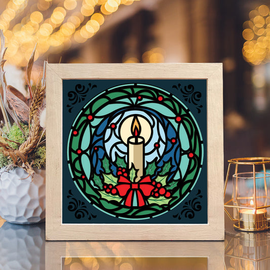Christmas Candle – 3D Shadow Box SVG File for Cricut & Silhouette
