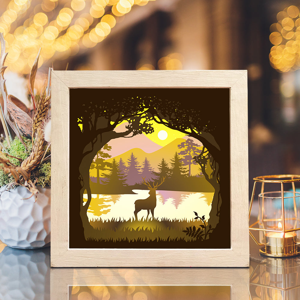 Deer 2 – 3D Lightbox SVG File for Cricut & Silhouette