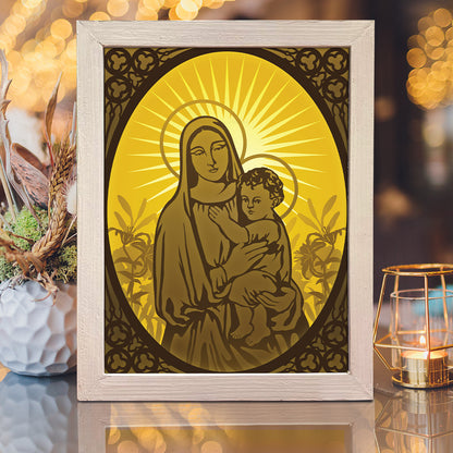 Virgin Mary 1 – 3D Lightbox SVG File for Cricut & Silhouette