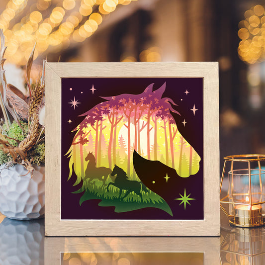 Horse 2 - 3D Animal Papercut Lightbox File - Cricut File - VEKTOR KRAFT