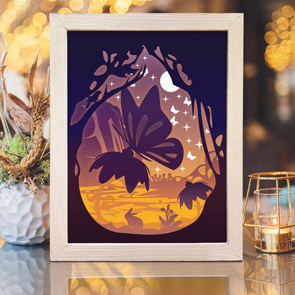 Simplified Butterfly – 3D Lightbox SVG File for Cricut & Silhouette