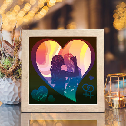 LGBTQ – 3D Lightbox SVG File for Cricut & Silhouette